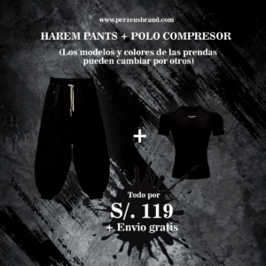 PROMOCION - HAREM PANTS + POLO COMPRESOR