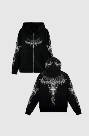 Dark Faith Demon- Zip Up hoddie Oversize
