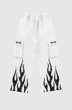 Dark Fire - White – Cargo Baggy